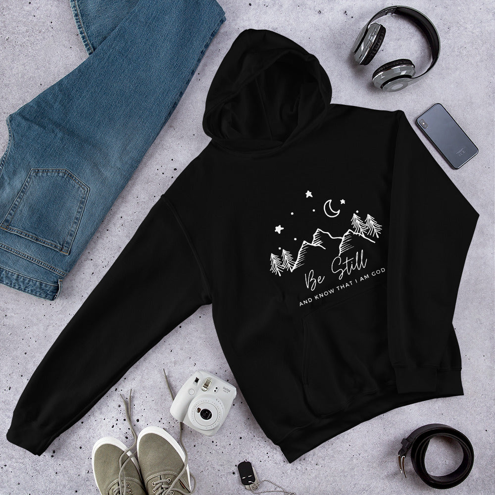 Be Still And Know Hoodie - White lettering