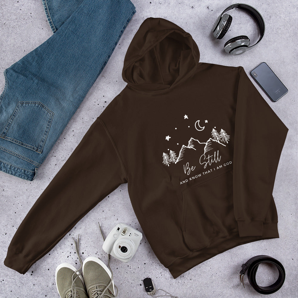 Be Still And Know Hoodie - White lettering