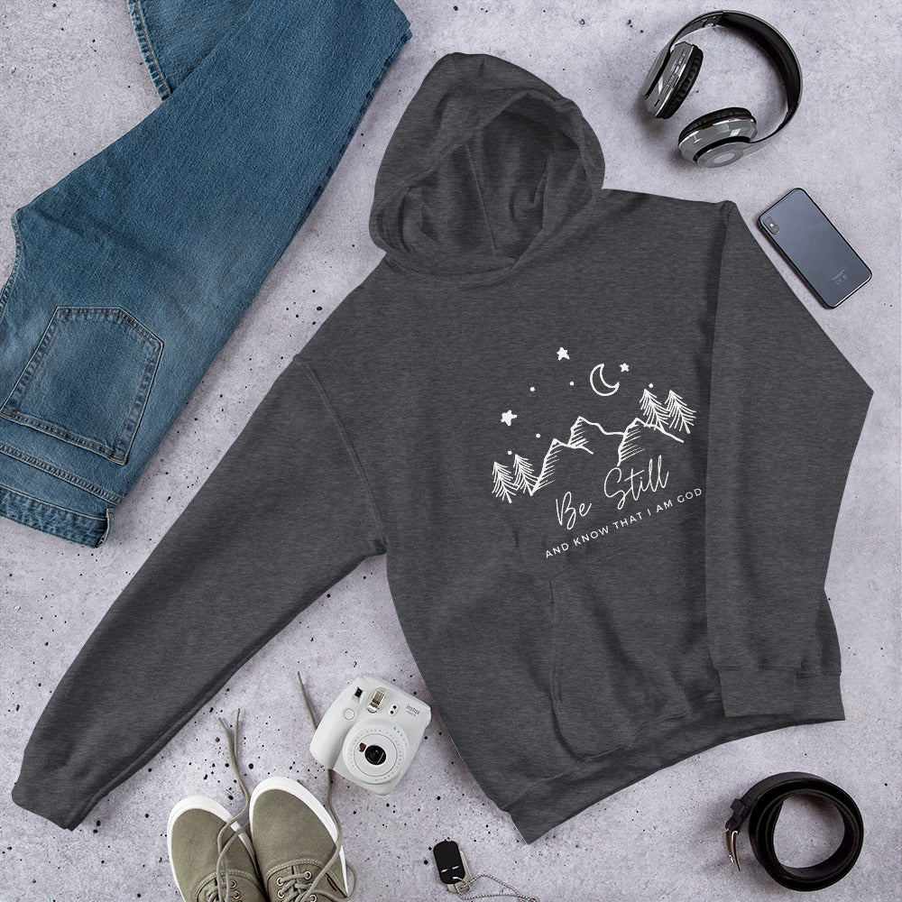 Be Still And Know Hoodie - White lettering