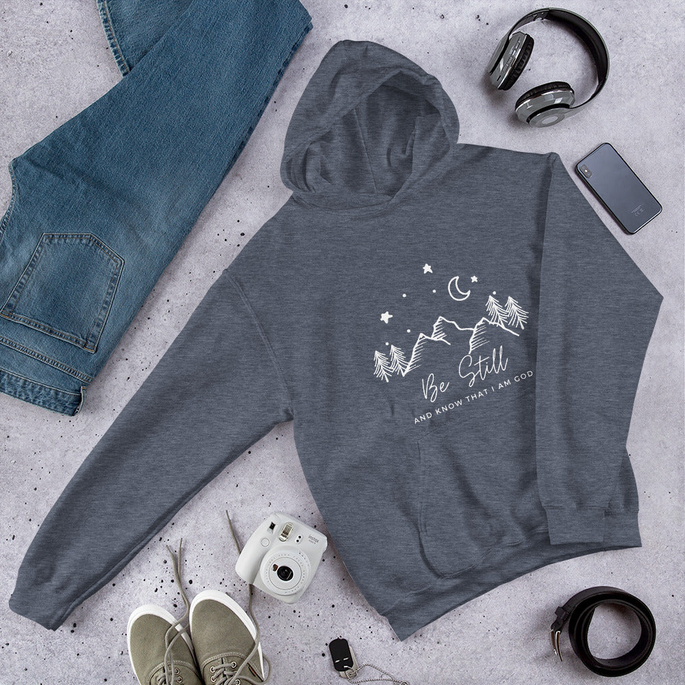 Be Still And Know Hoodie - White lettering