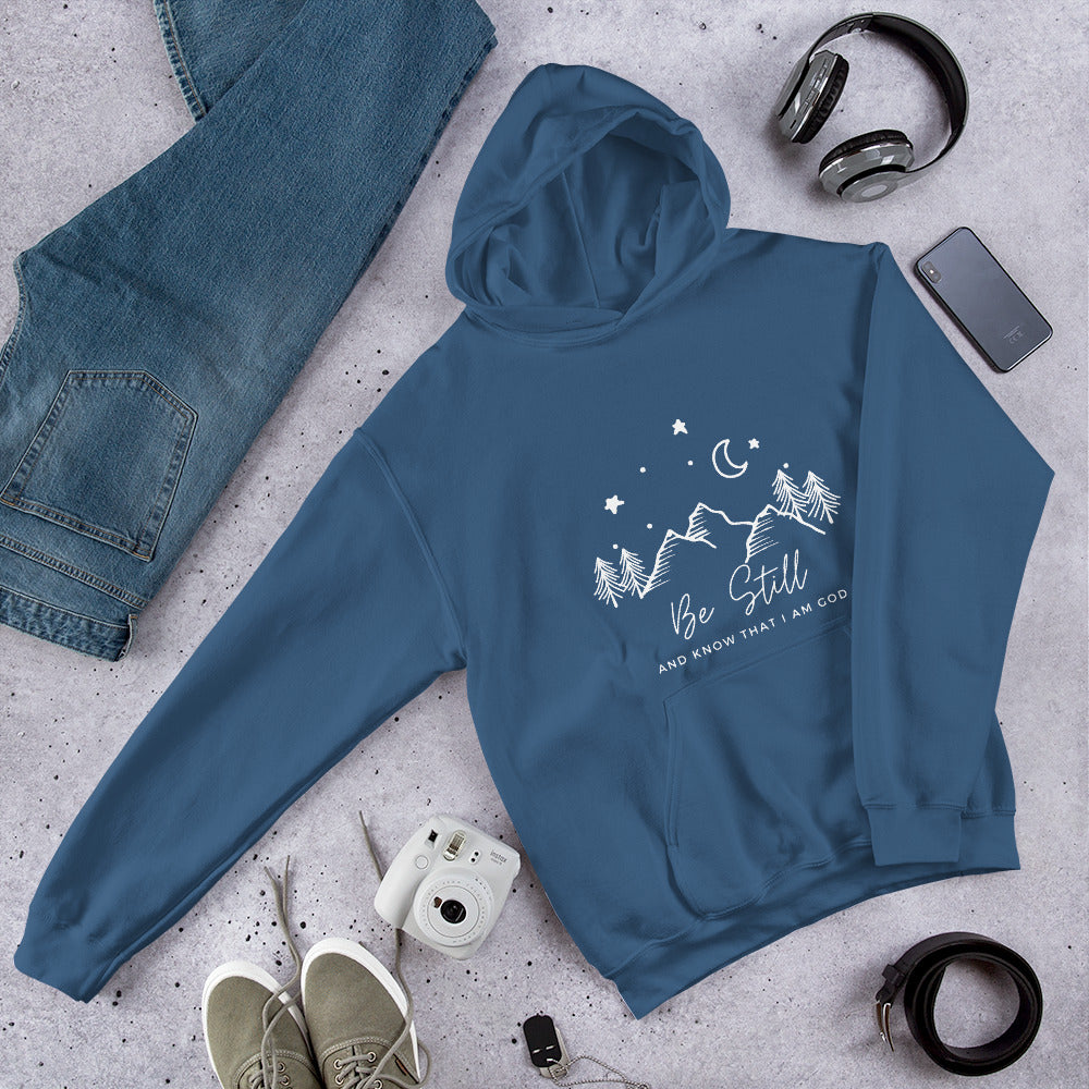 Be Still And Know Hoodie - White lettering