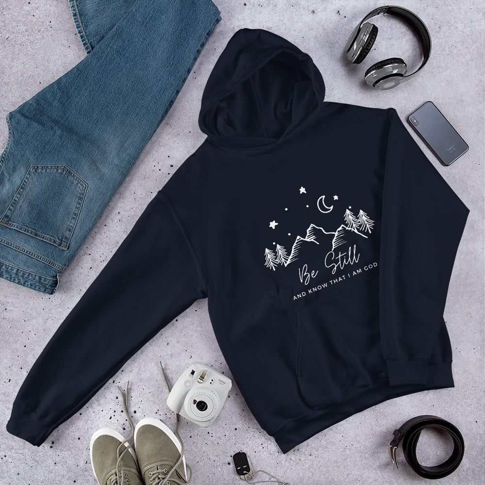 Be Still And Know Hoodie - White lettering
